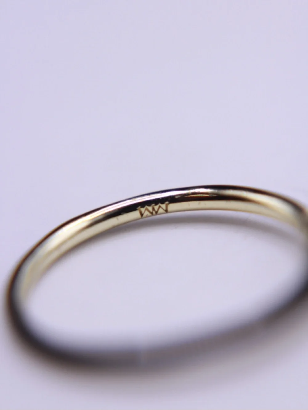 MM Black enamel two tone gold plated Band Ring with Clear Oval Crystal